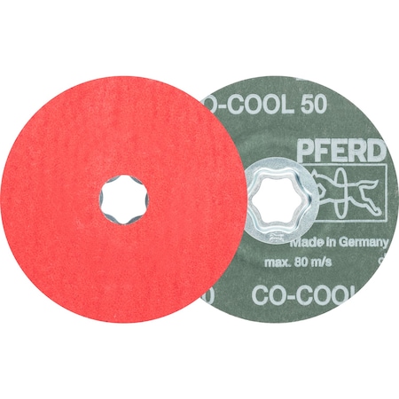 Pferd COMBICLICK Fiber Disc, 4-1/2" Dia. - Ceramic Oxide CO-COOL, 50 Grit 40727